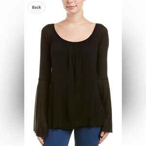 Bailey/44} Black Scoop Neck Bell Sleeve Shirt -size small